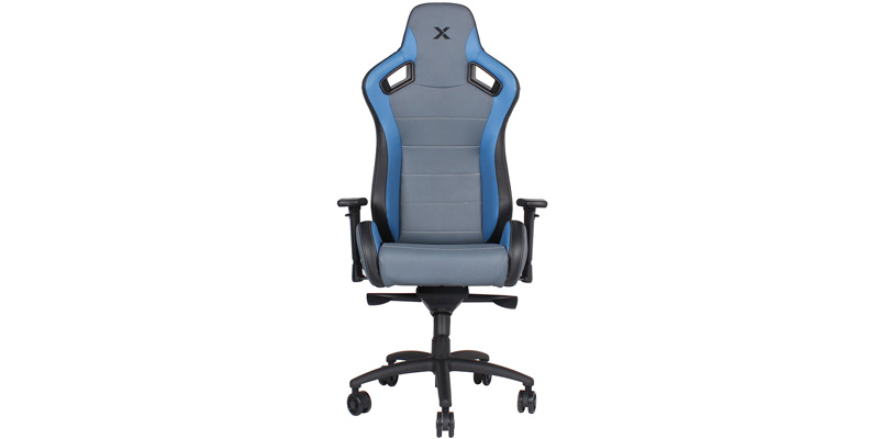 Best Carbon Line Blue on Grey Sleek Design Gaming Chair